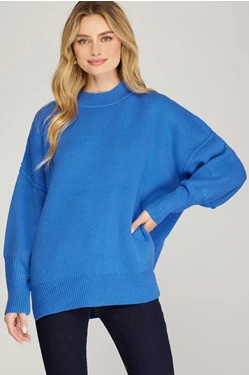 Oversized Mock Neck Sweater SY4515