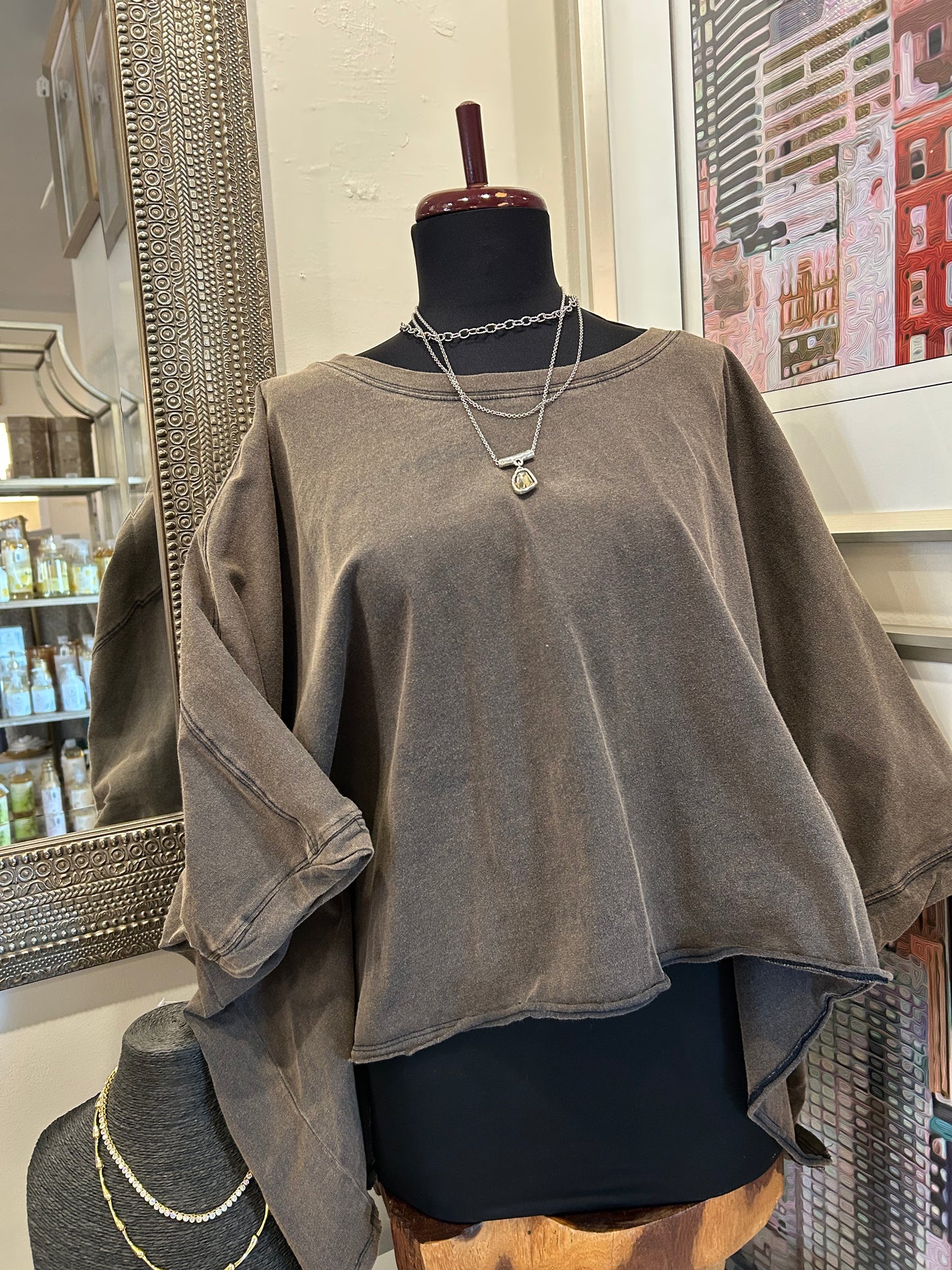 Mineral Wash Loose Fit Top