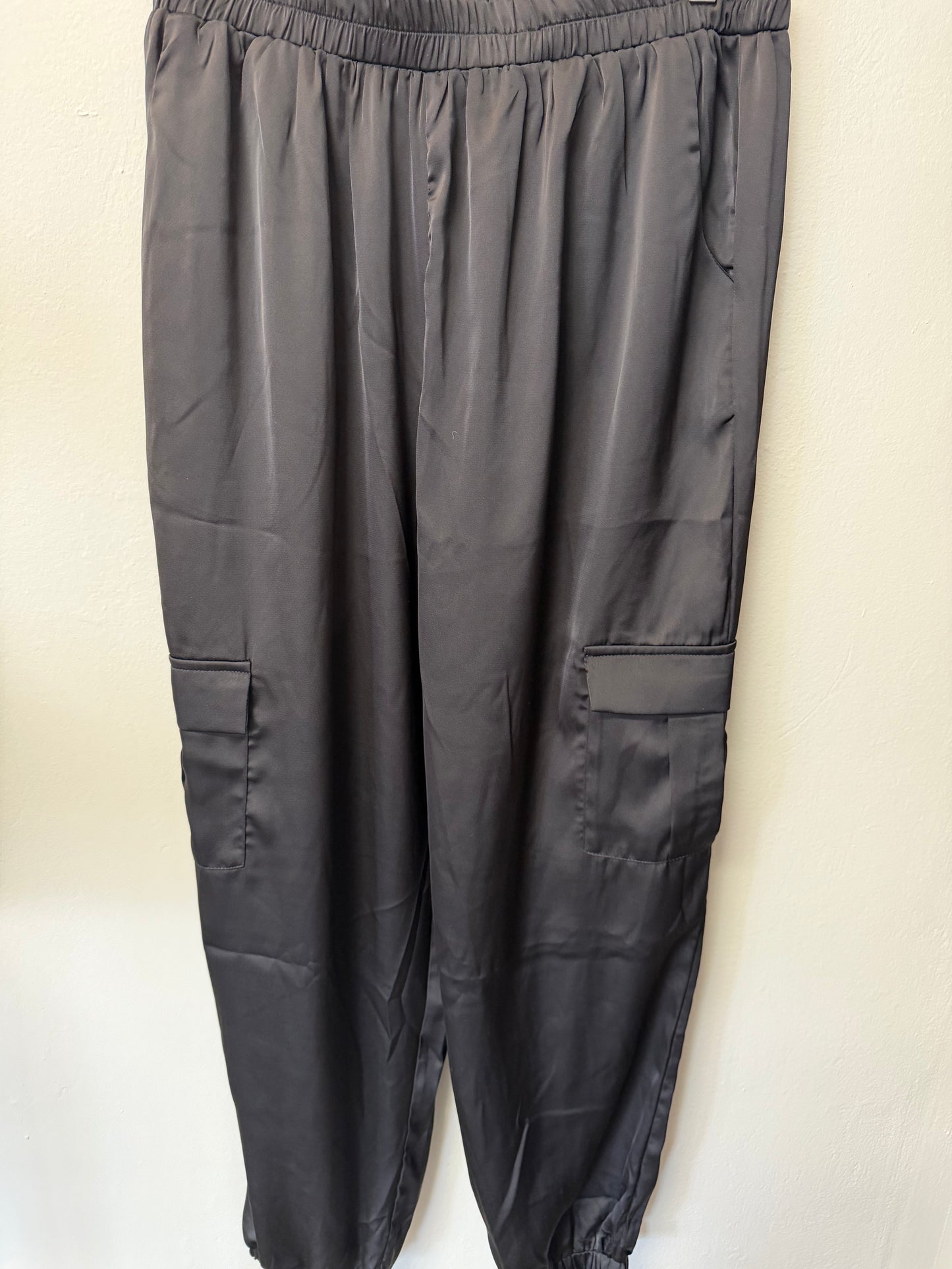 Women Satin Cargo joggers