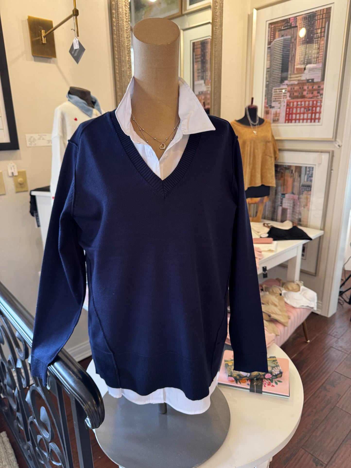 V-Neck Pullover Sweater