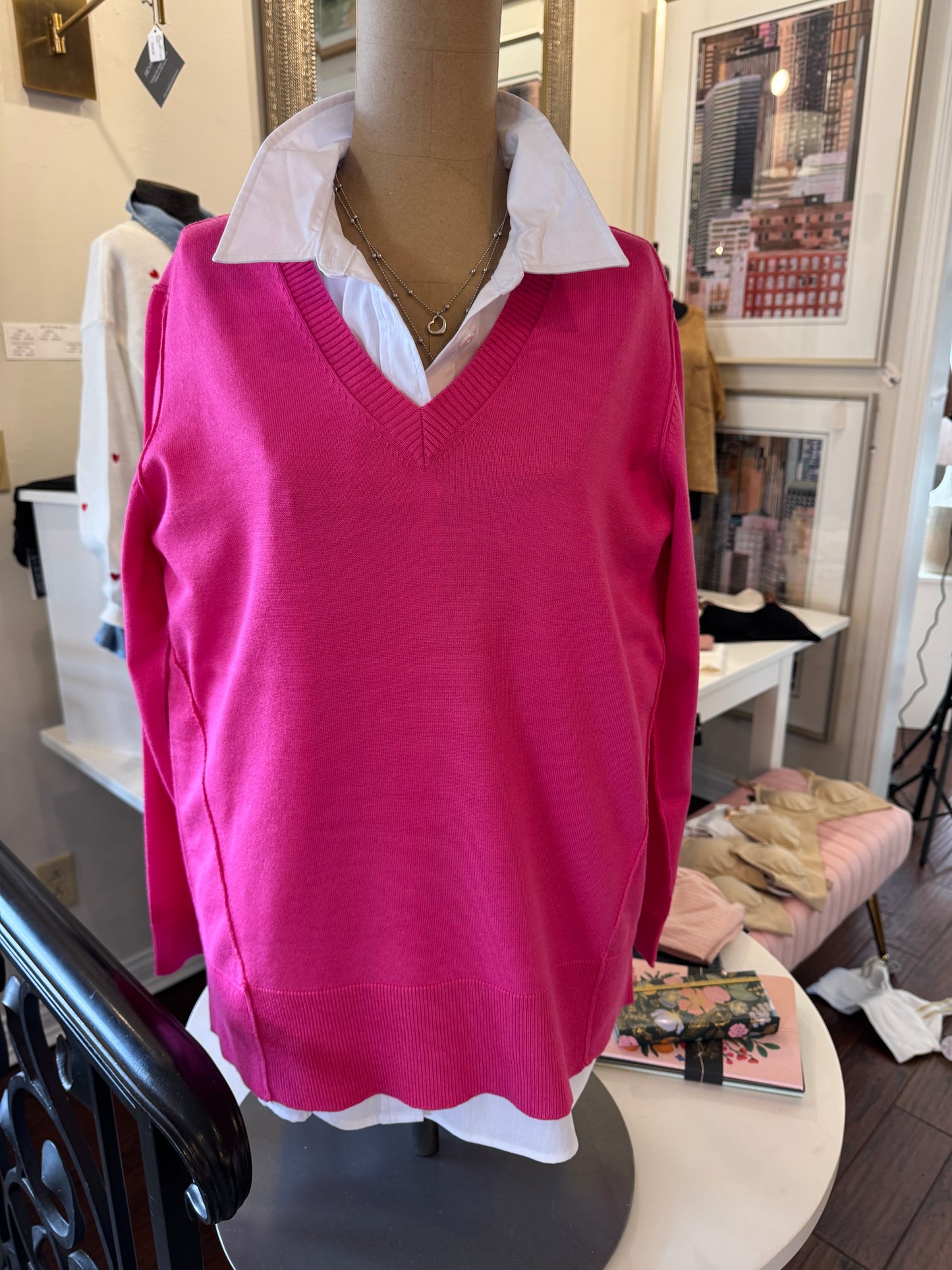 V-Neck Pullover Sweater
