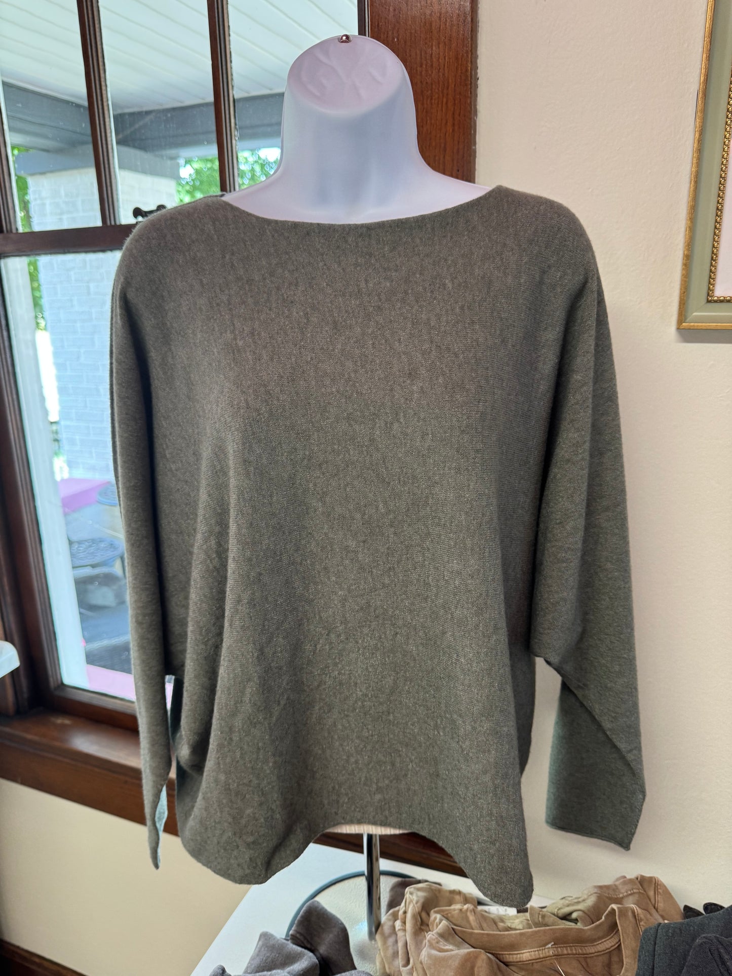 Crew Neck Dolman Top