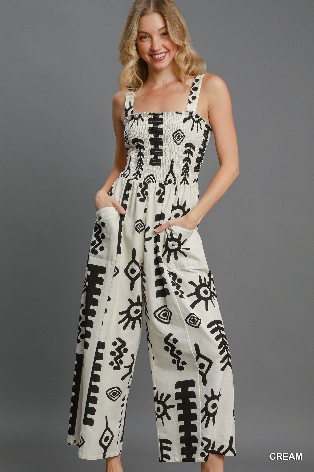 Abstract Print Jumpsuit