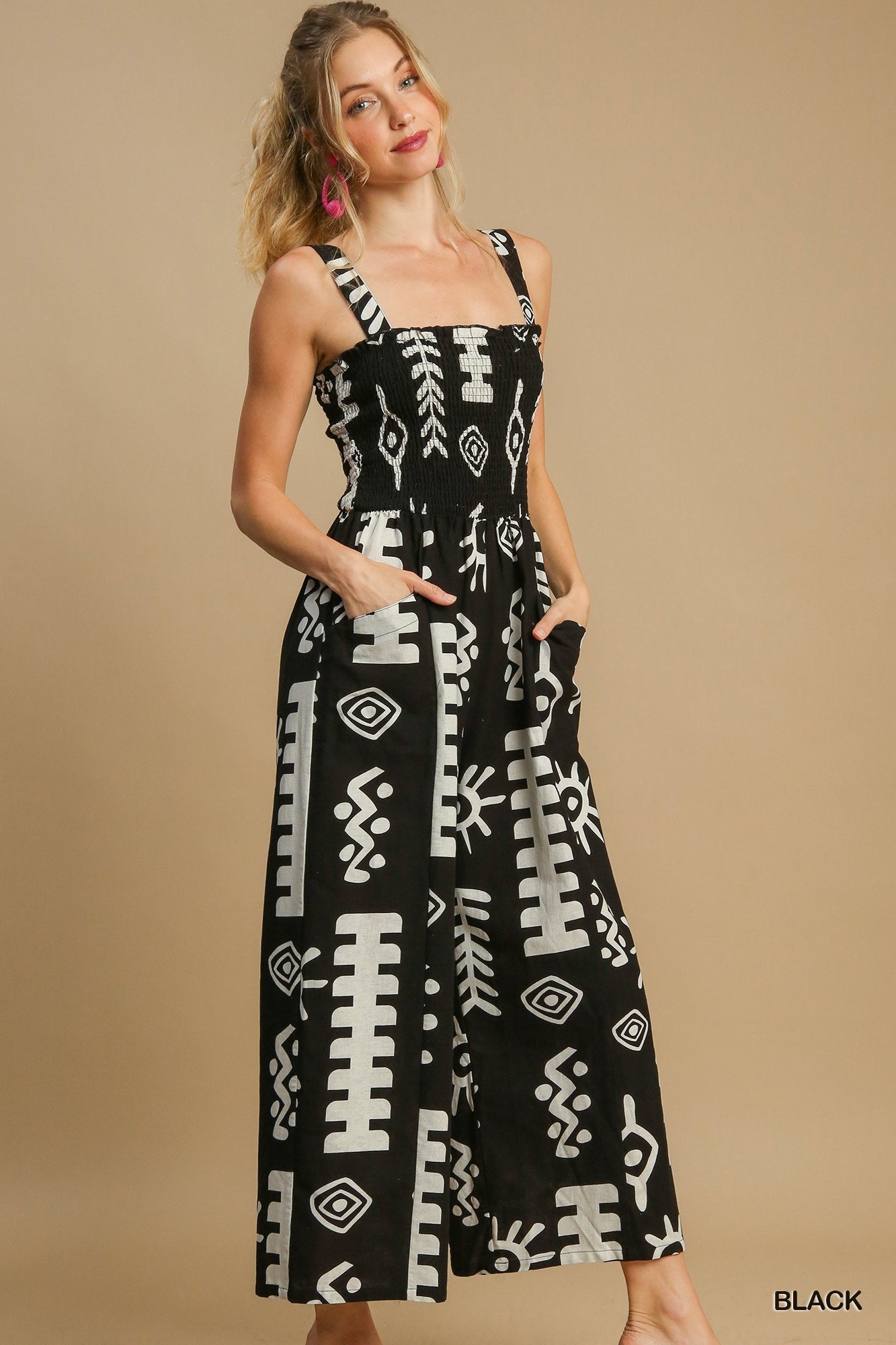 Abstract Print Jumpsuit