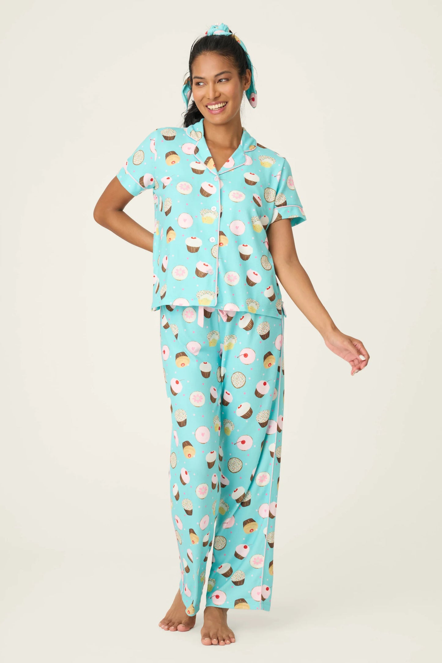Bright Aqua Cupcake PJ's