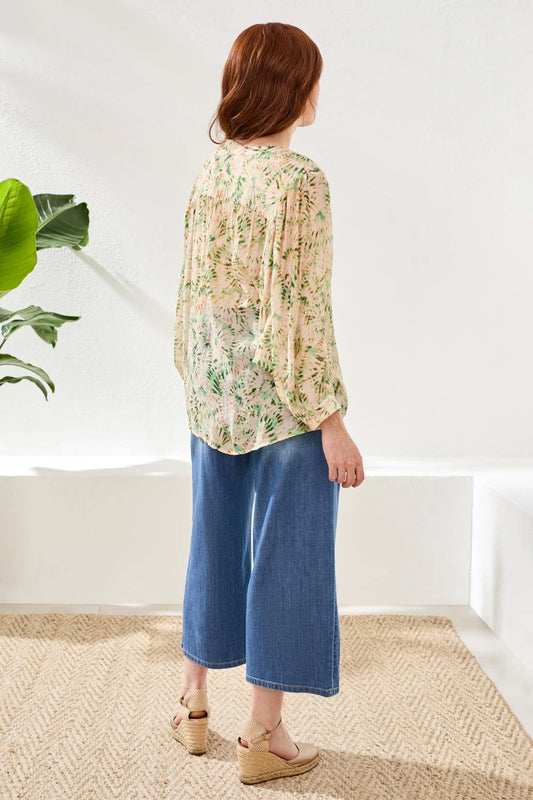 Dolman Slv Wide Blouse Multi color