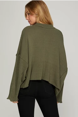 Long Sleeve Button Down Sweater