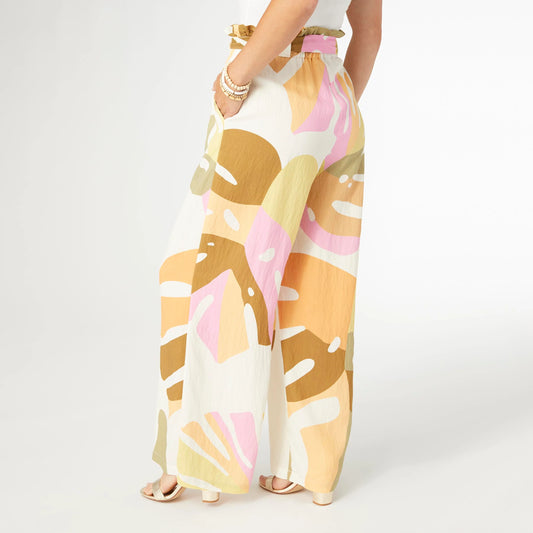 Lyla Printed Flowy Pant Tie Waist