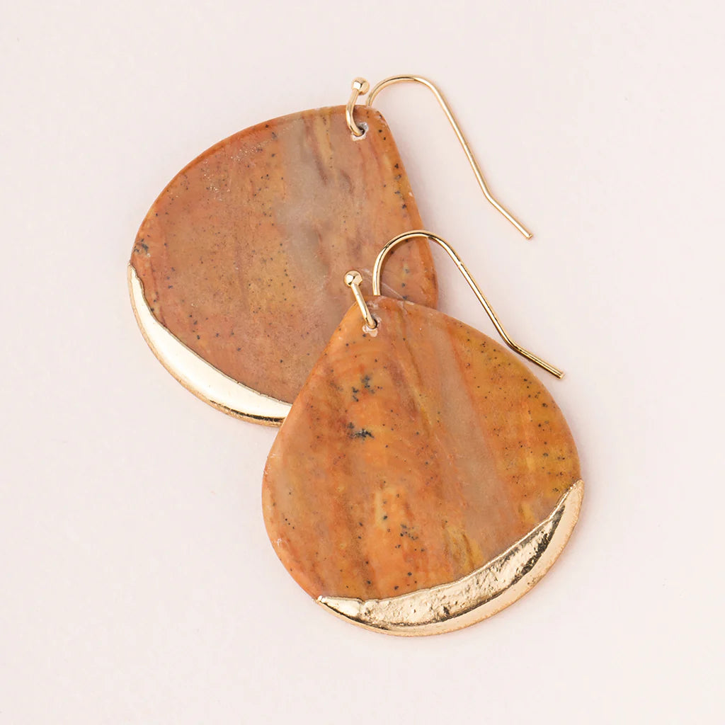 Stone Dipped Teardrop Earring