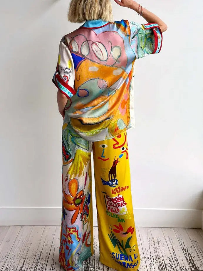 Printed Pant Set