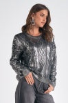 Silver Metallic Sweater