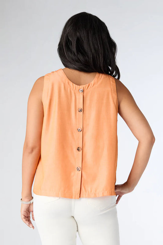 Carey Tank with Back button detail