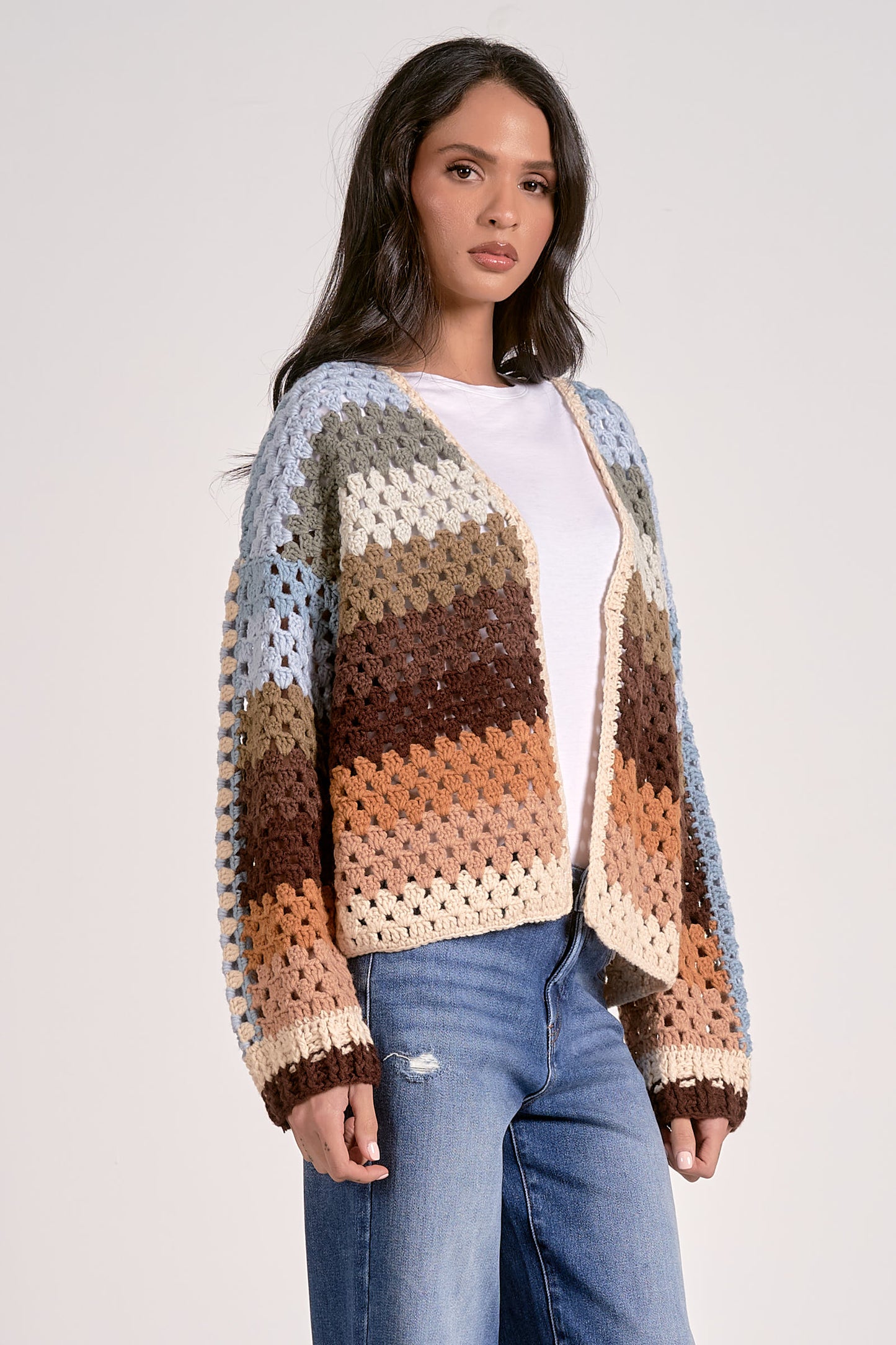 Neutral Multi Stripe Cardi