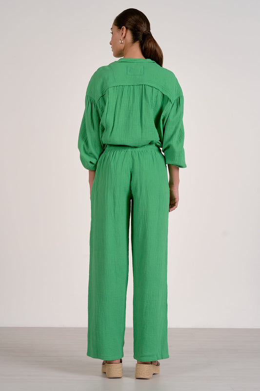 Green Pull On Pants