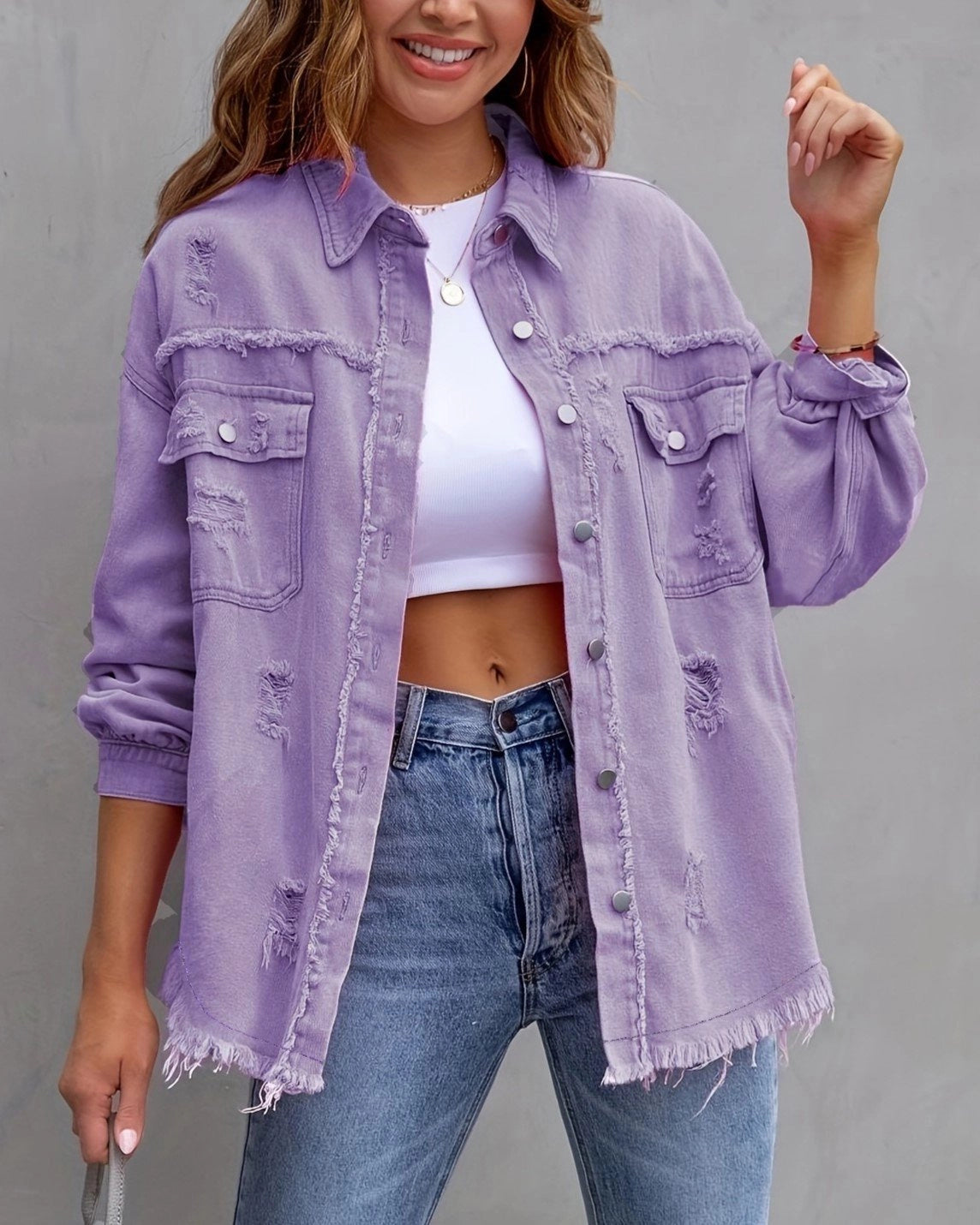 Ripped Denim Jacket