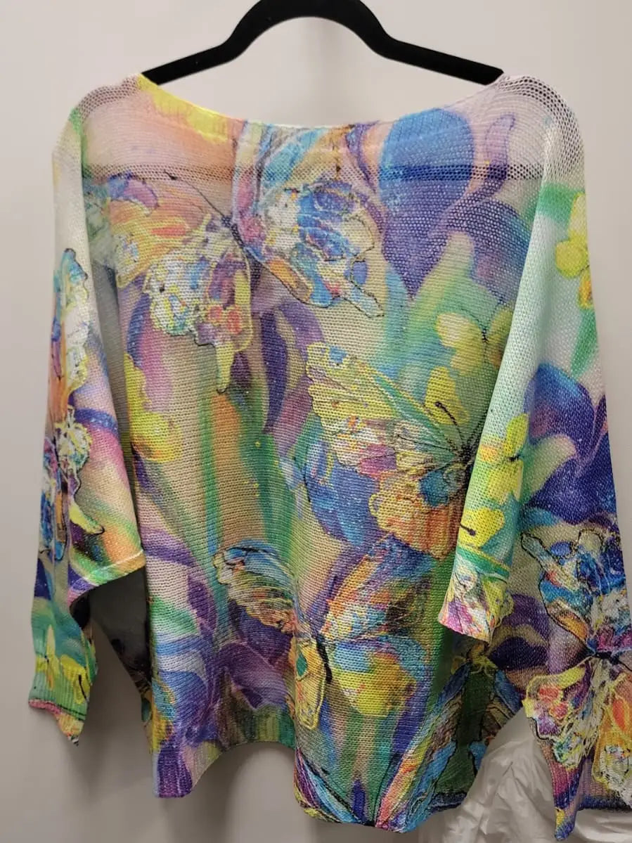 Purple Butterfly Knit Sweater