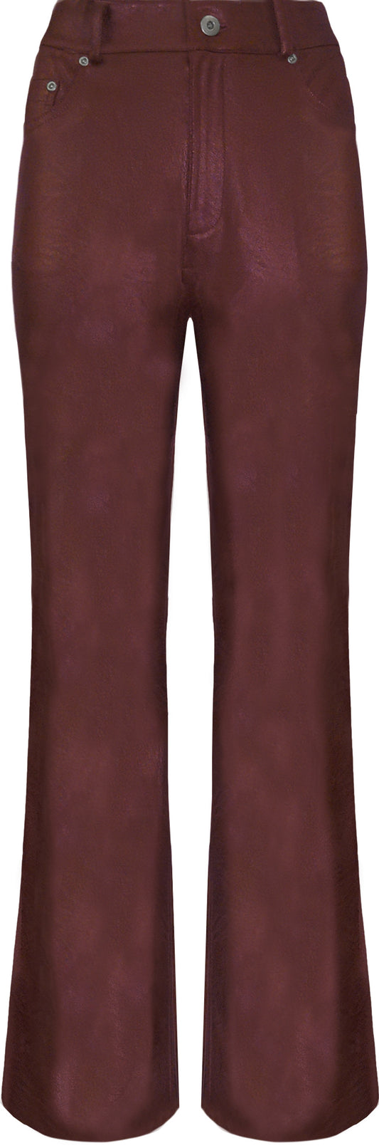 Faux Vegan Leather Jeans