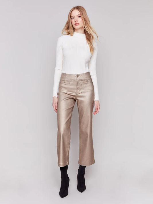 Shimmery Twill Pull On Pant w/Welt Pocket 080C