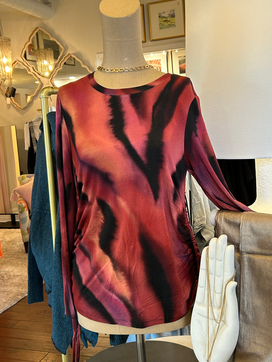 Long Sleeve Crew Neck Knit Top LM8D38P