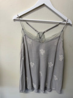 Gray/White Cami