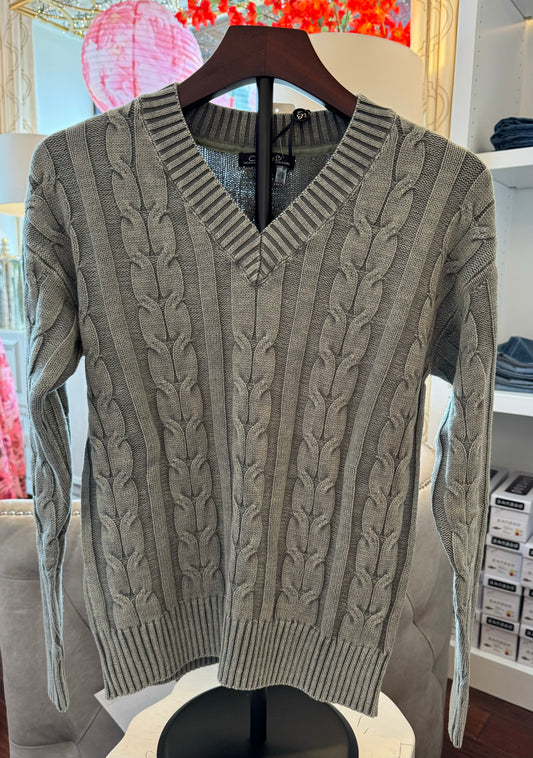 Cold Dye Sweater Cable Knit 711B
