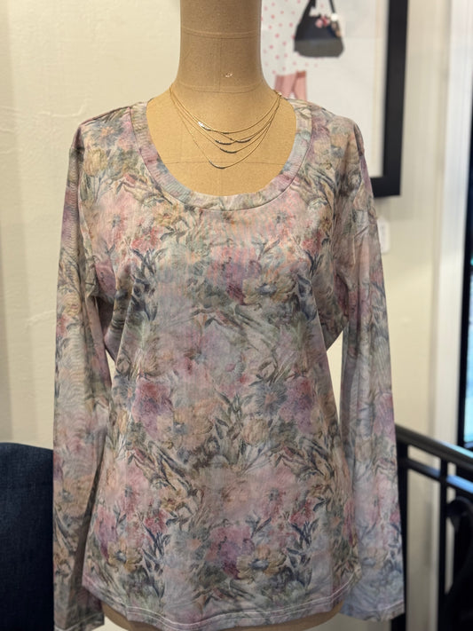 Flower Mesh L/S Top