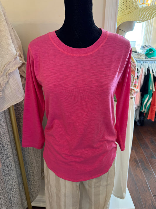 Crew Neck 3/4 Sleeve Top