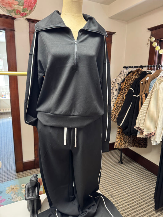 Pull-On Pant Set w/ 1/2 Zip Sweatshirt