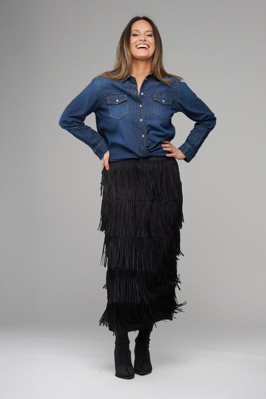 Layered Fringe Skirt
