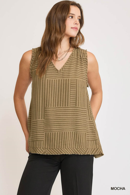 Washed frayed shirt