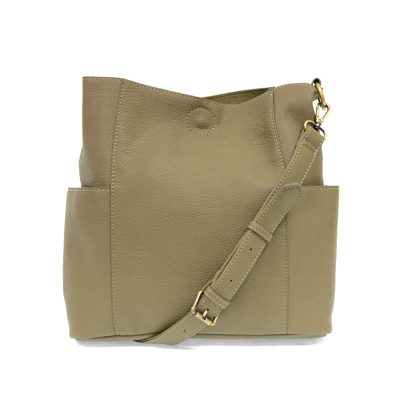 Kayleigh Side Pocket Bucket Bag, Multiple colors