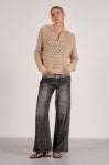 Oatmeal 1/4" Zip Sweater