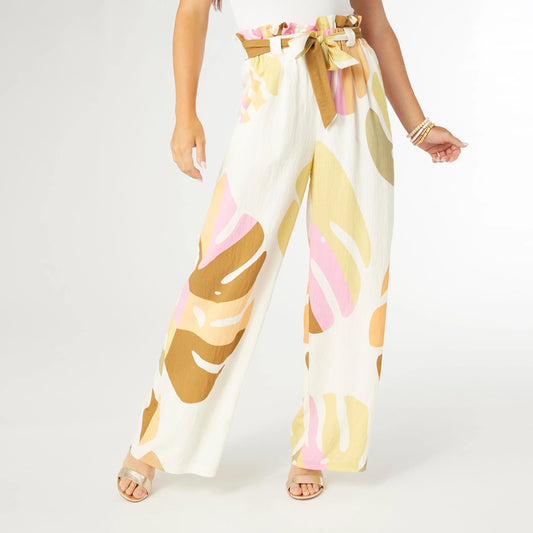 Lyla Printed Flowy Pant Tie Waist