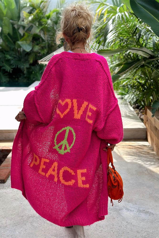 Peace & Love Long Sweater 02518