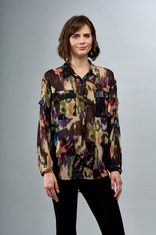 Printed Southern Lights Blouse BCT6718