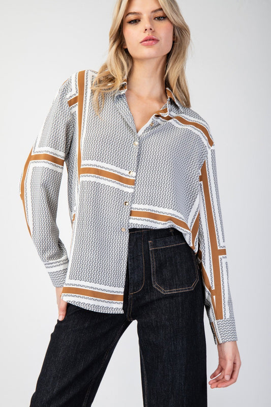 Button Down Blouse TK7858