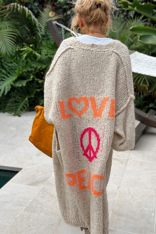 Peace & Love Long Sweater 02518