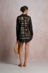 Button Down Shirt Gold Lettering on back