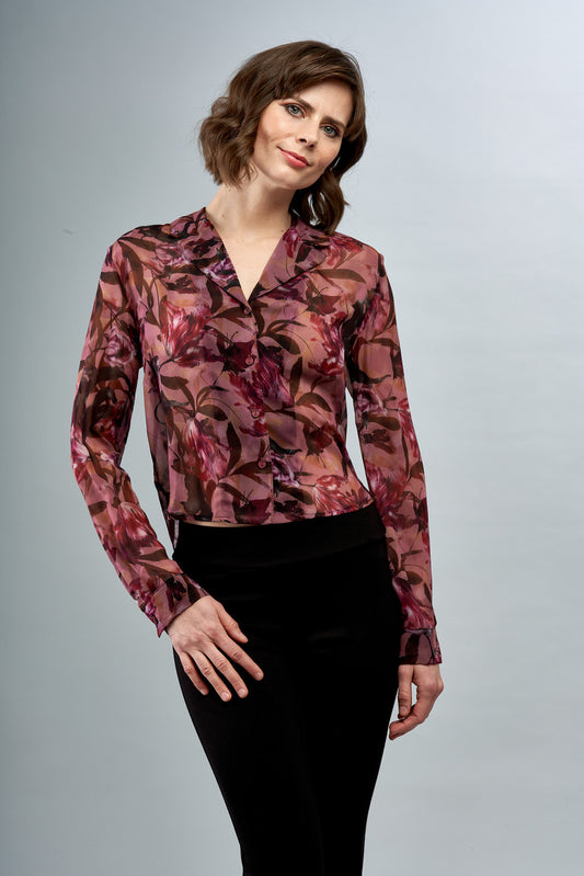Printed Blouse Bordeaux Dream BCT1887