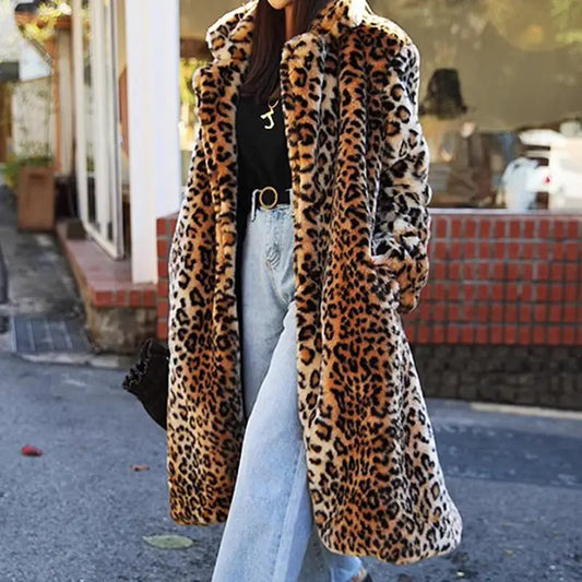 Leopard Faux Fur Coat