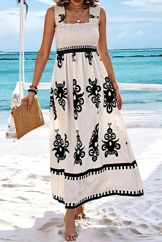 Beach Resort Style Bandeau Maxi Dress