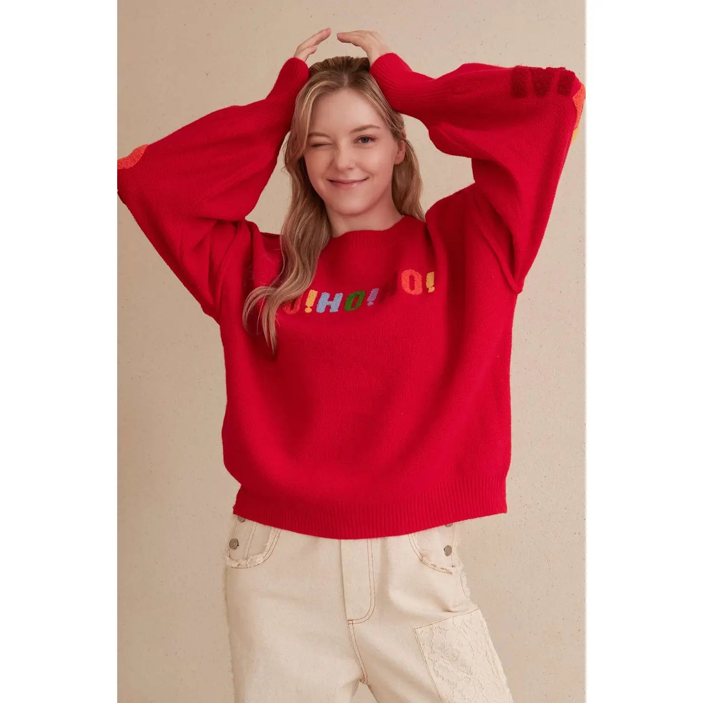 Ho Ho Ho Merry Christmas Red Sweater