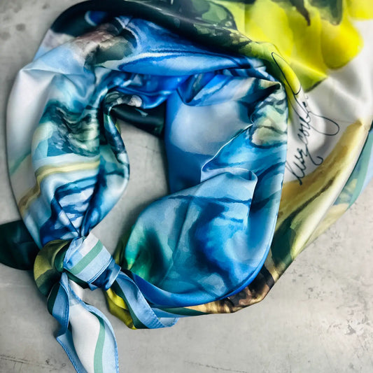 Blue Iris Wild Rag Scarf