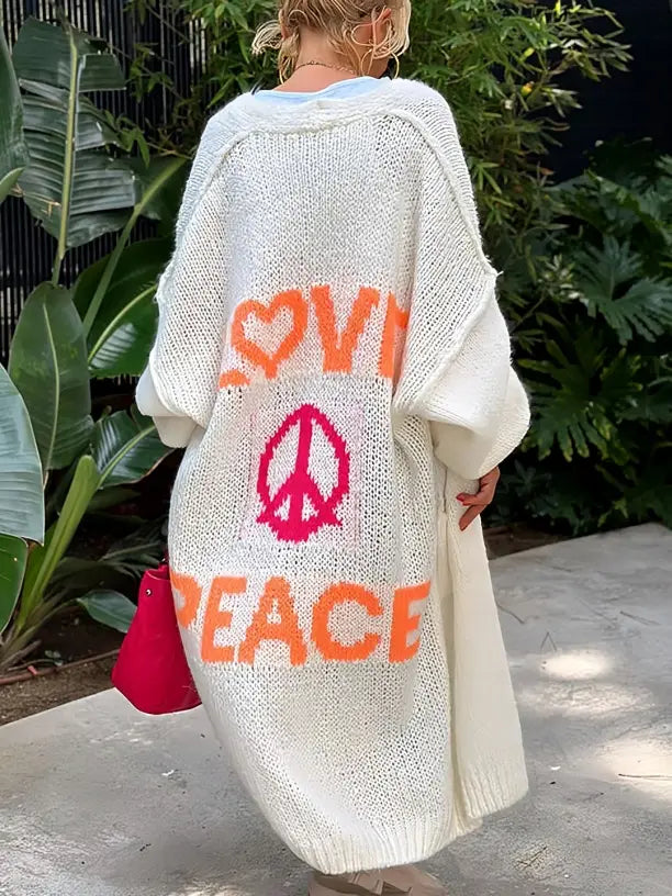 Peace & Love Long Sweater 02518