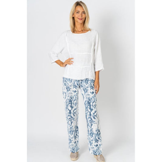 Linen 3/4 Sleeve Top