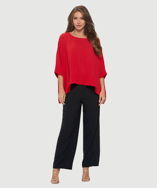 Woven Boxy Dolman Top