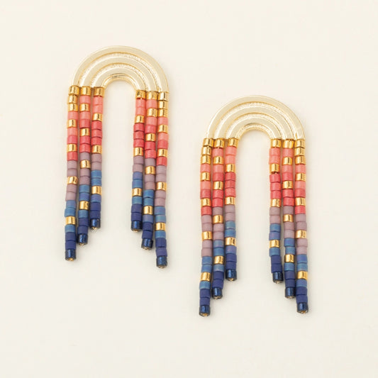 Miyuki Rainbow Fringe Earring