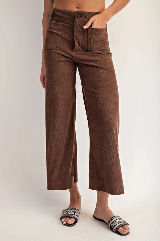 Mocha Front Pocket Pants
