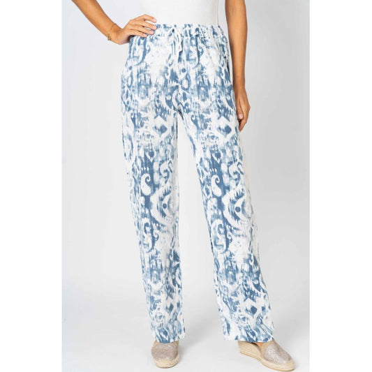 Printed Linen Pant Drawstring