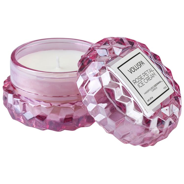 Small Macaron Candle scent Rose Petal Ice Cream